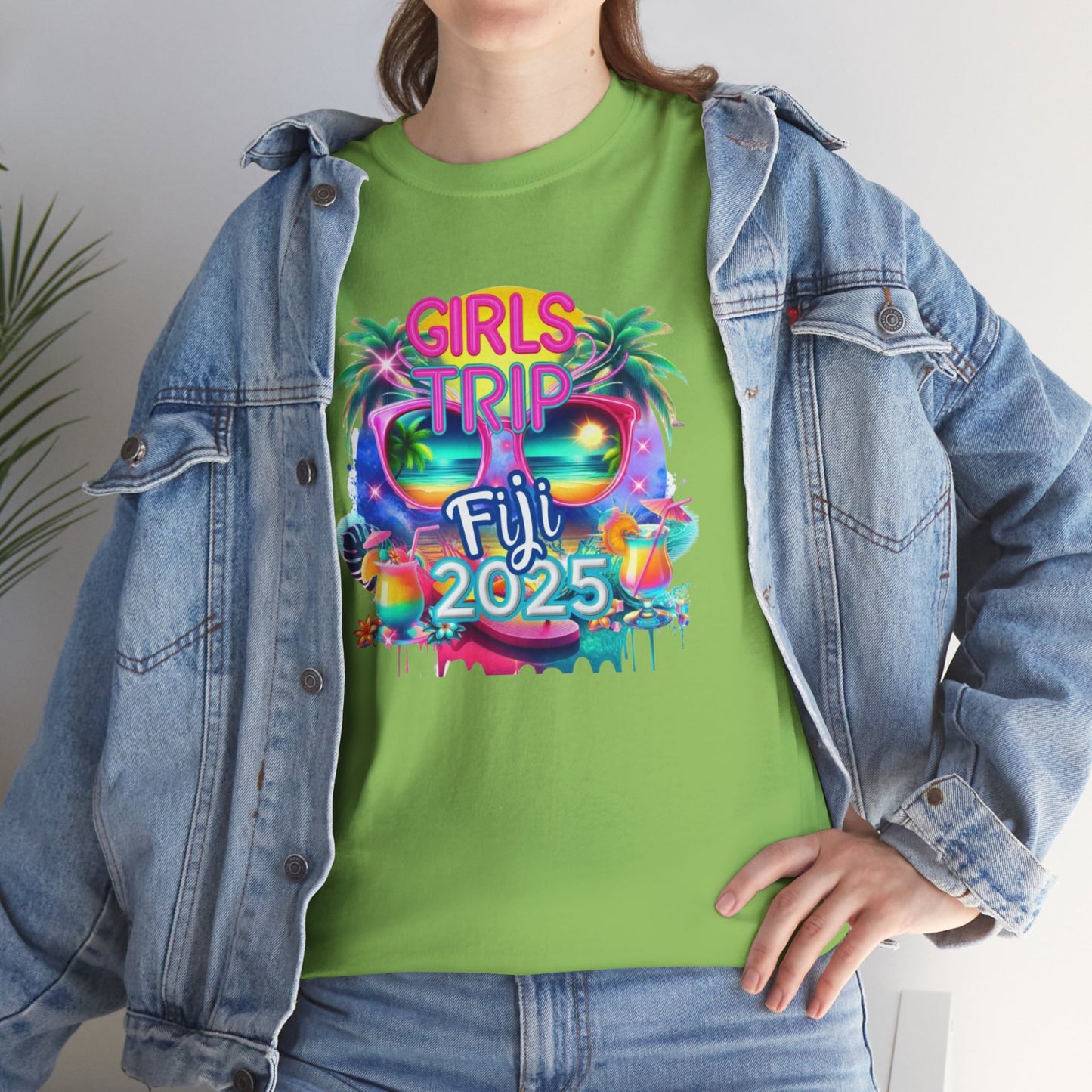 Girls Trip Fiji 2025 Unisex Heavy Cotton Tee