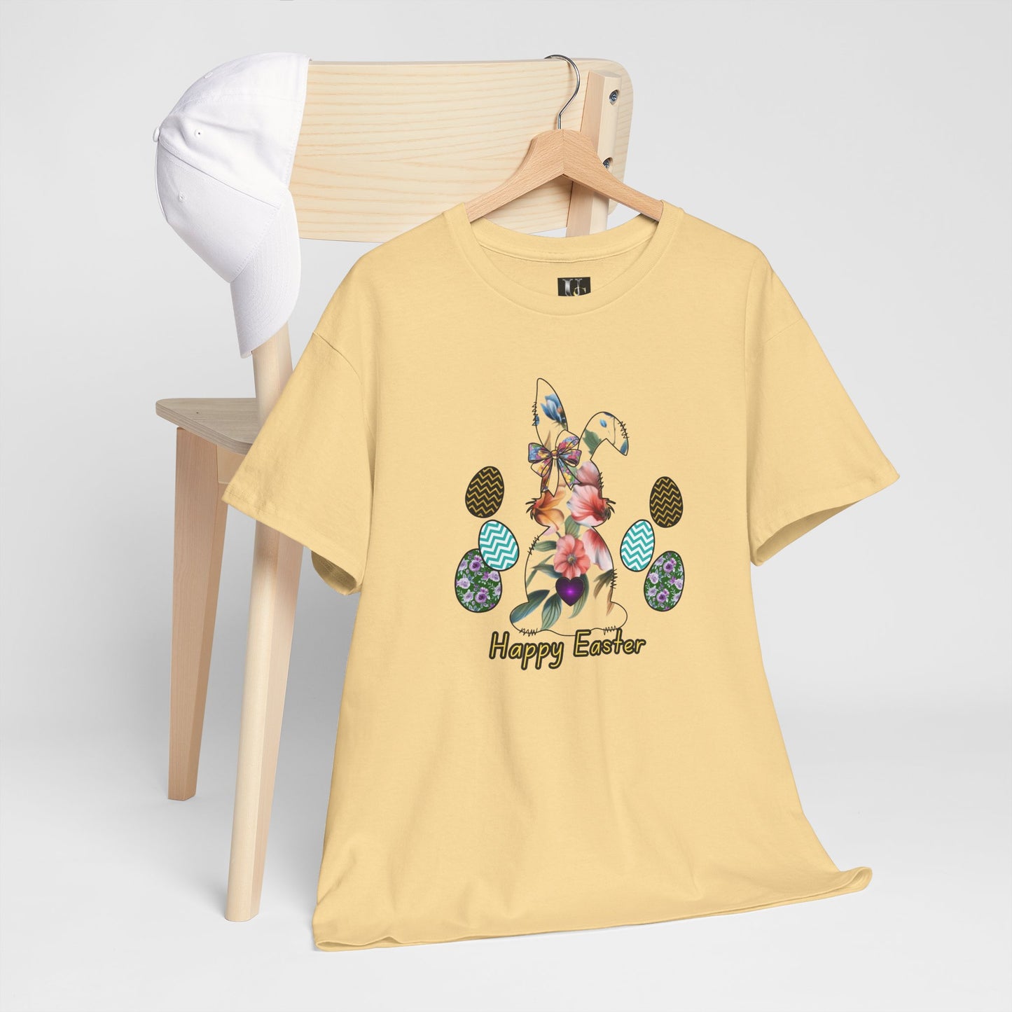 Happy Easter Unisex Heavy Cotton Tee - Festive Spring Apparel