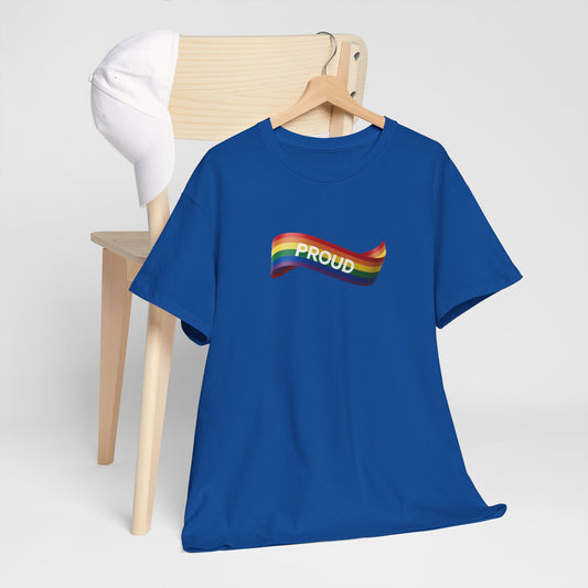 Proud Rainbow Graphic Unisex Heavy Cotton Tee