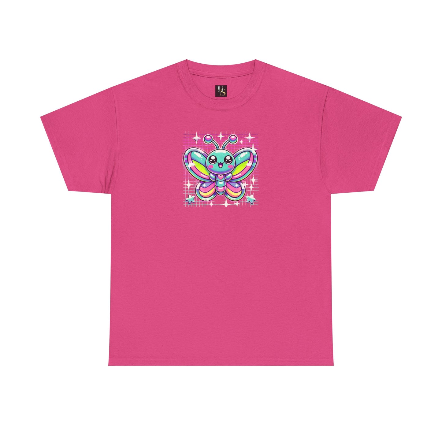 Colorful Butterfly Unisex Heavy Cotton Tee - Playful Graphic Tee for Kids and Adults