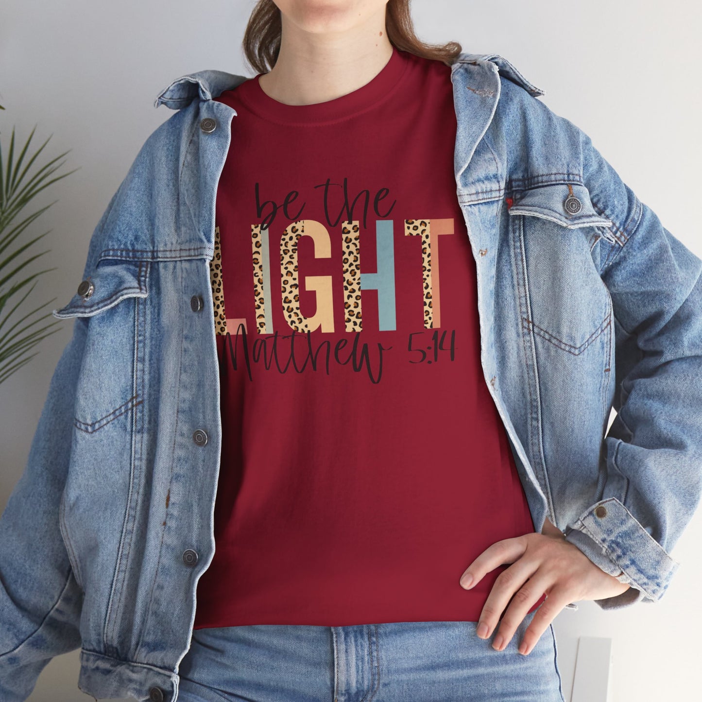 Be The Light Unisex Heavy Cotton Tee - Inspirational Christian Shirt