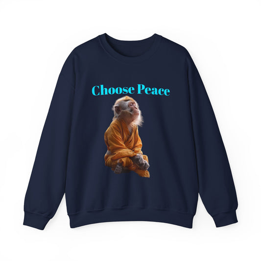 Choose Peace Unisex Sweatshirt - Inspirational Comfort for Mindful Living