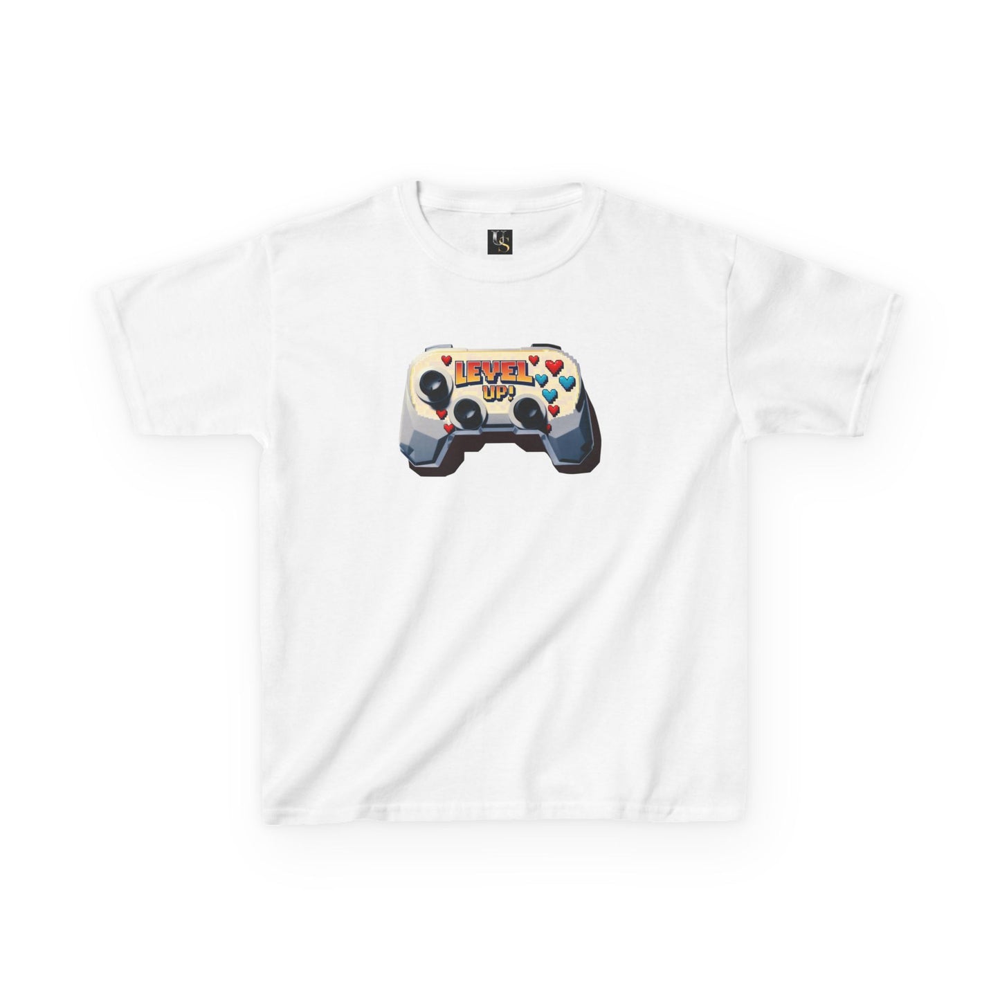 Kids Gaming Tee - 'Level Up' Retro Video Game Controller Design