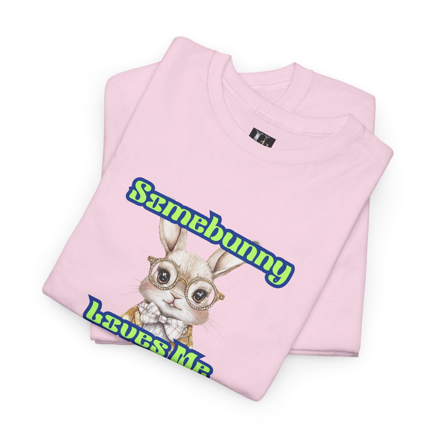 Funny Cat Lover Unisex Heavy Cotton Tee - 'Some Bunny Loves Me'