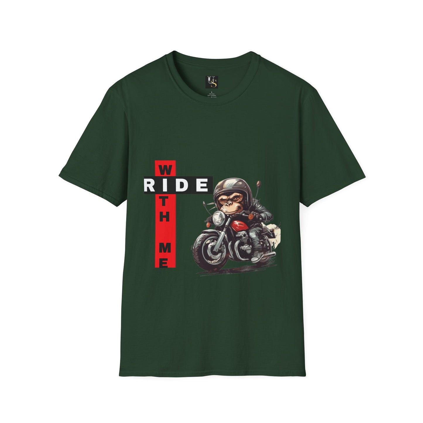 Funny Unisex Motorcycle T-Shirt - 'Ride With Me' Graphic Tee for Bikers