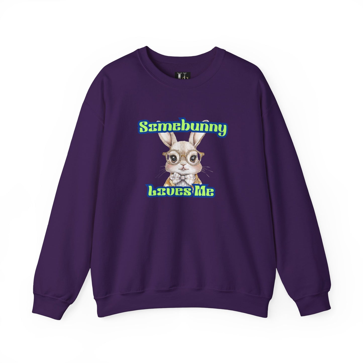 Unisex Crewneck Sweatshirt - "Somebunny Loves Me" Cute Rabbit Design