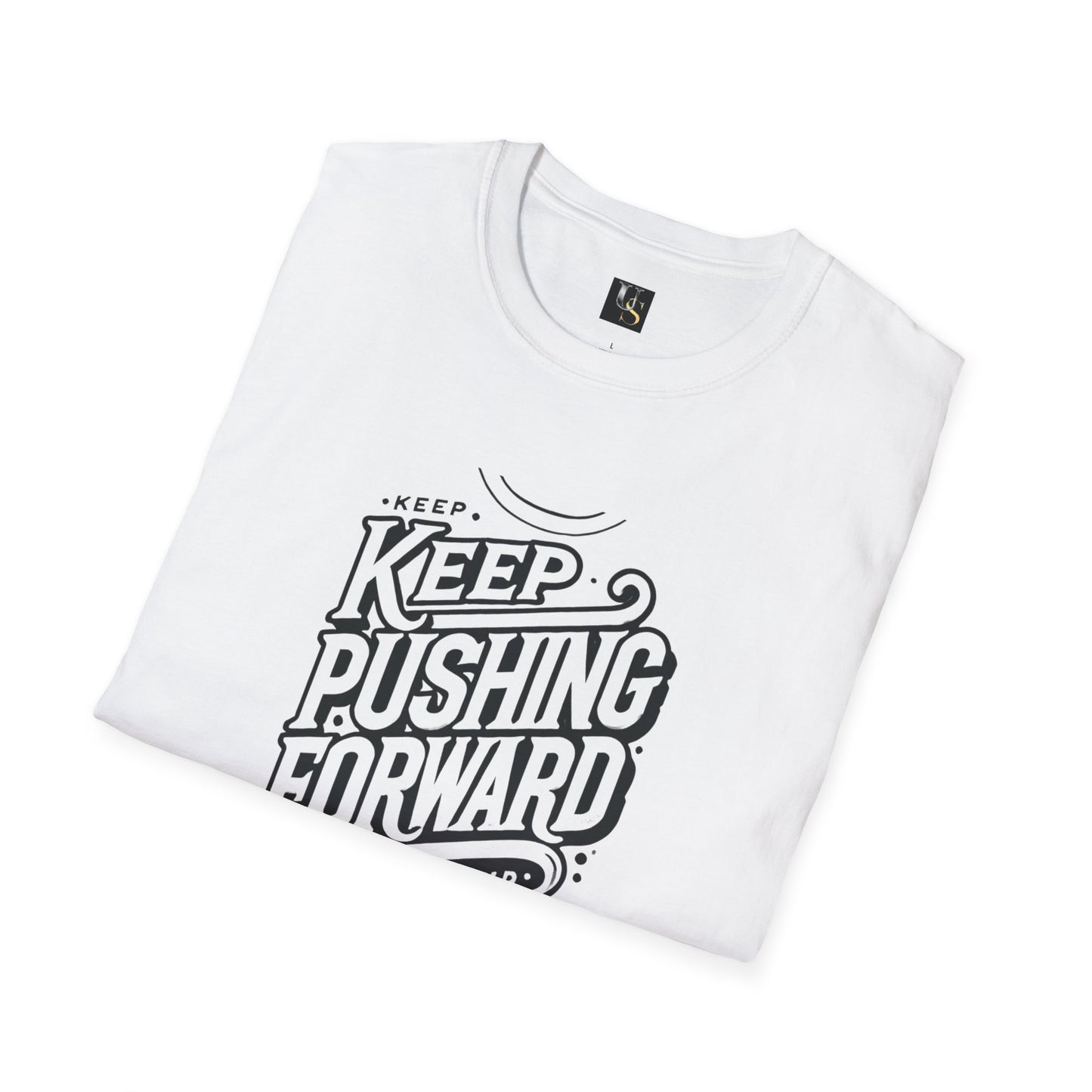 Keep Pushing Forward Motivational Unisex Softstyle T-Shirt