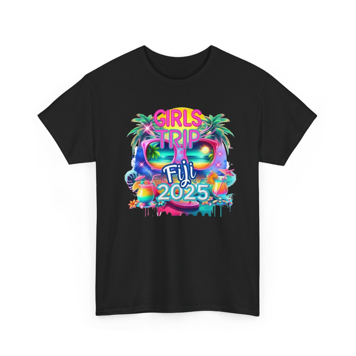 Girls Trip Fiji 2025 Unisex Heavy Cotton Tee