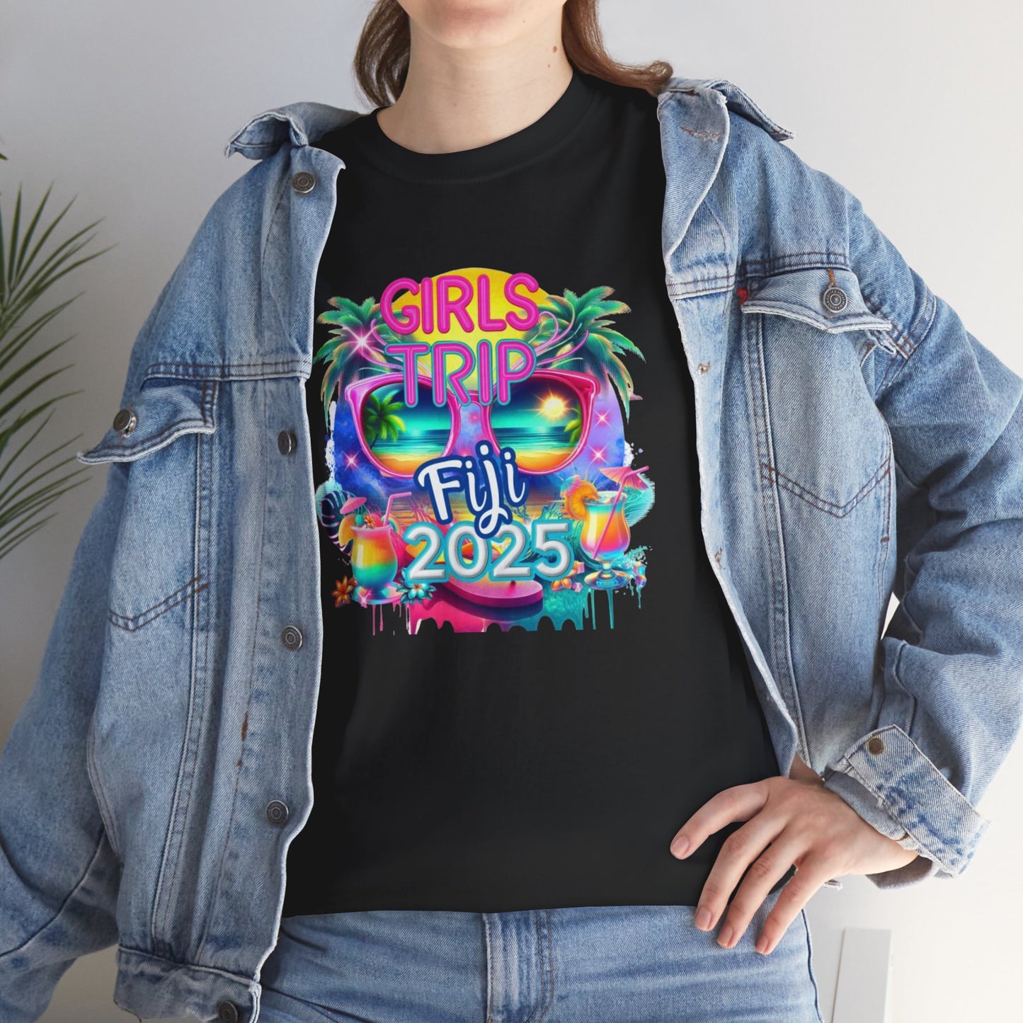 Girls Trip Fiji 2025 Unisex Heavy Cotton Tee