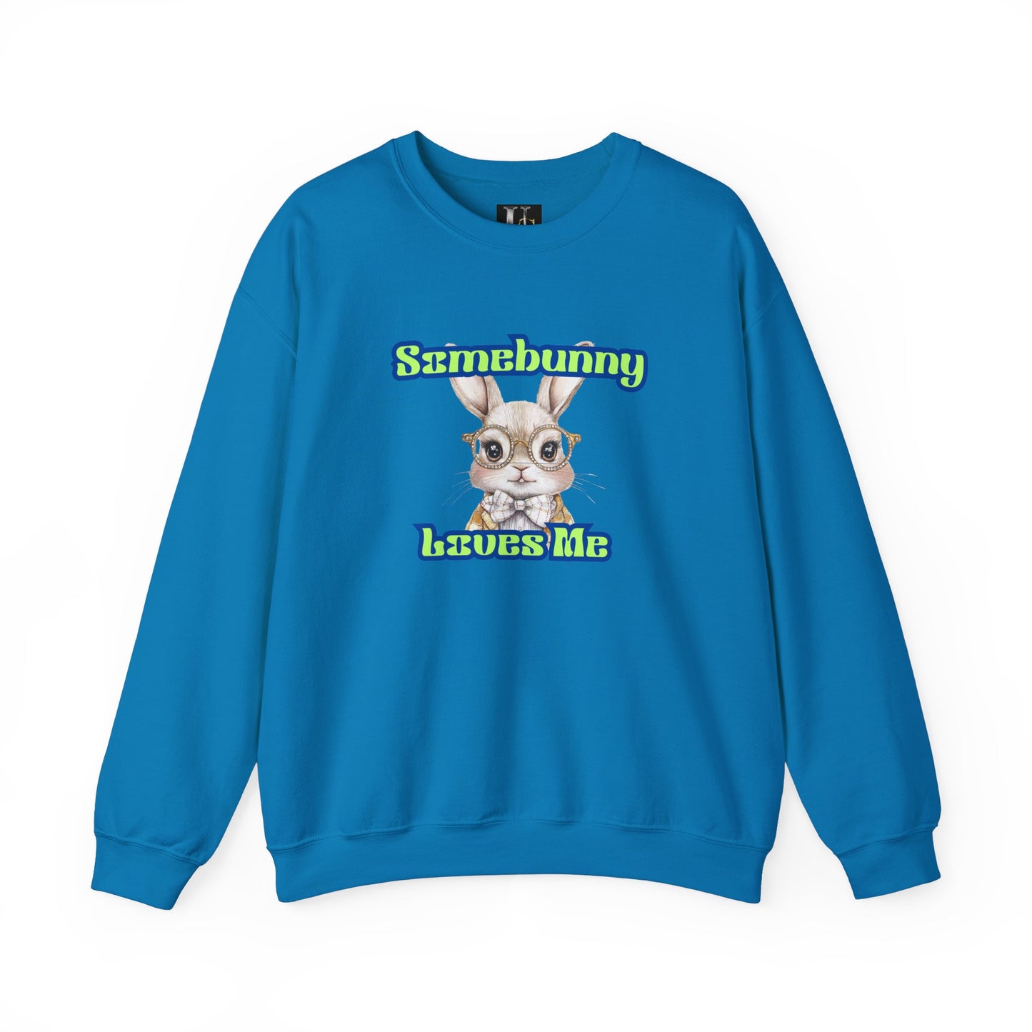 Unisex Crewneck Sweatshirt - "Somebunny Loves Me" Cute Rabbit Design