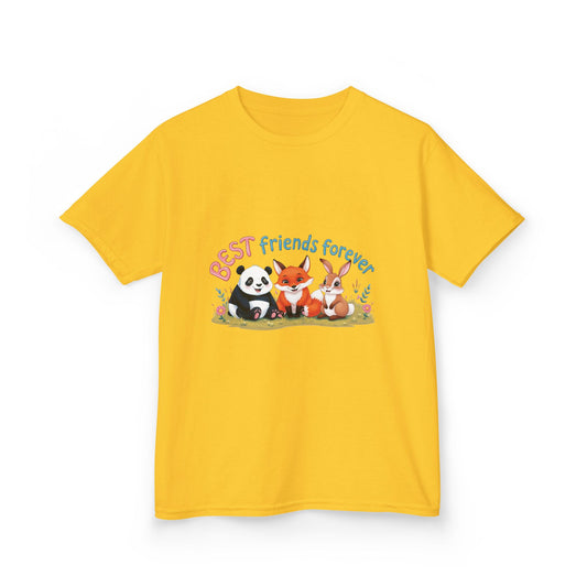 Kids' Best Friends Forever Tee - Cute Panda & Fox Design