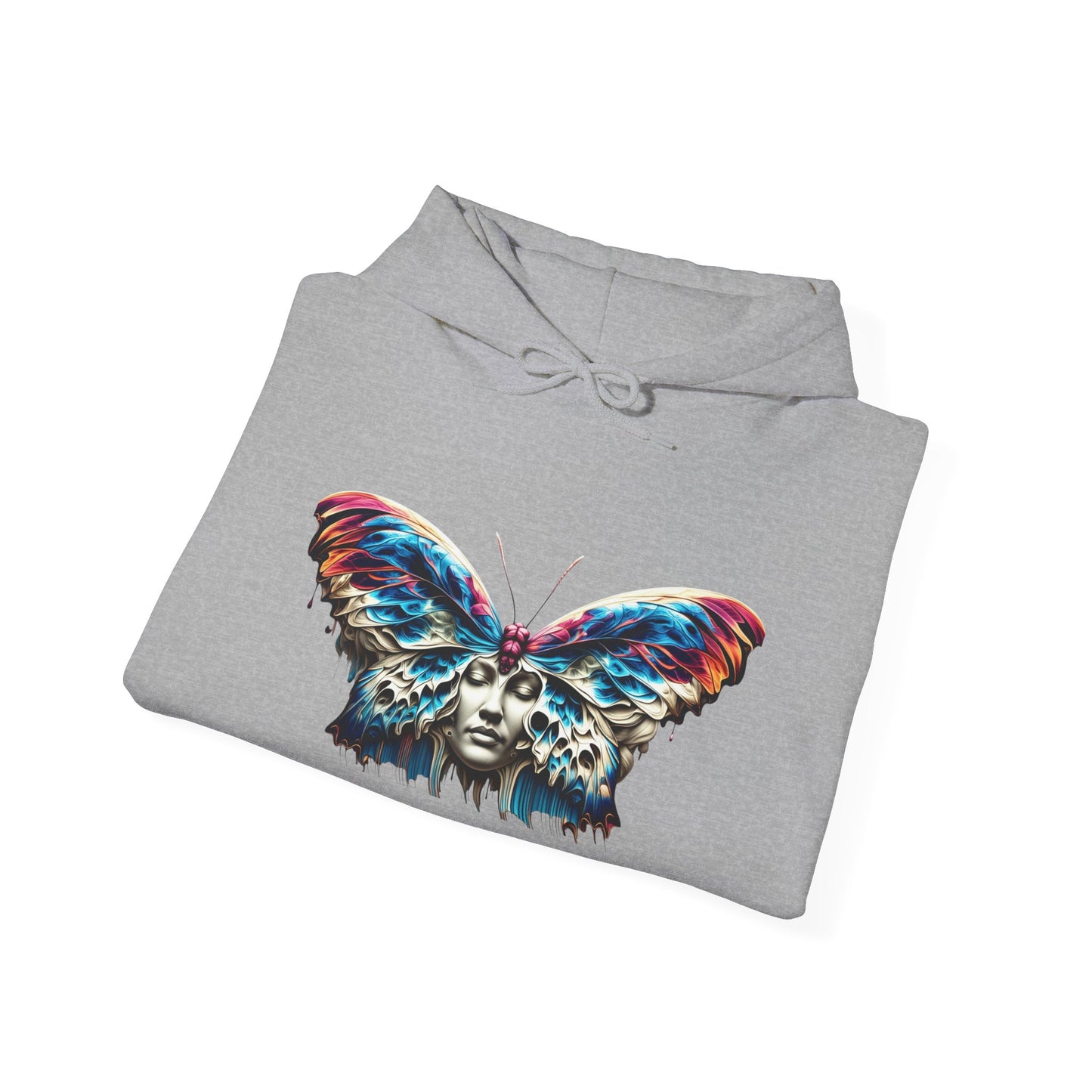 Vibrant Butterfly Art Unisex Hoodie – Colorful Graphic Sweatshirt for Nature Lovers