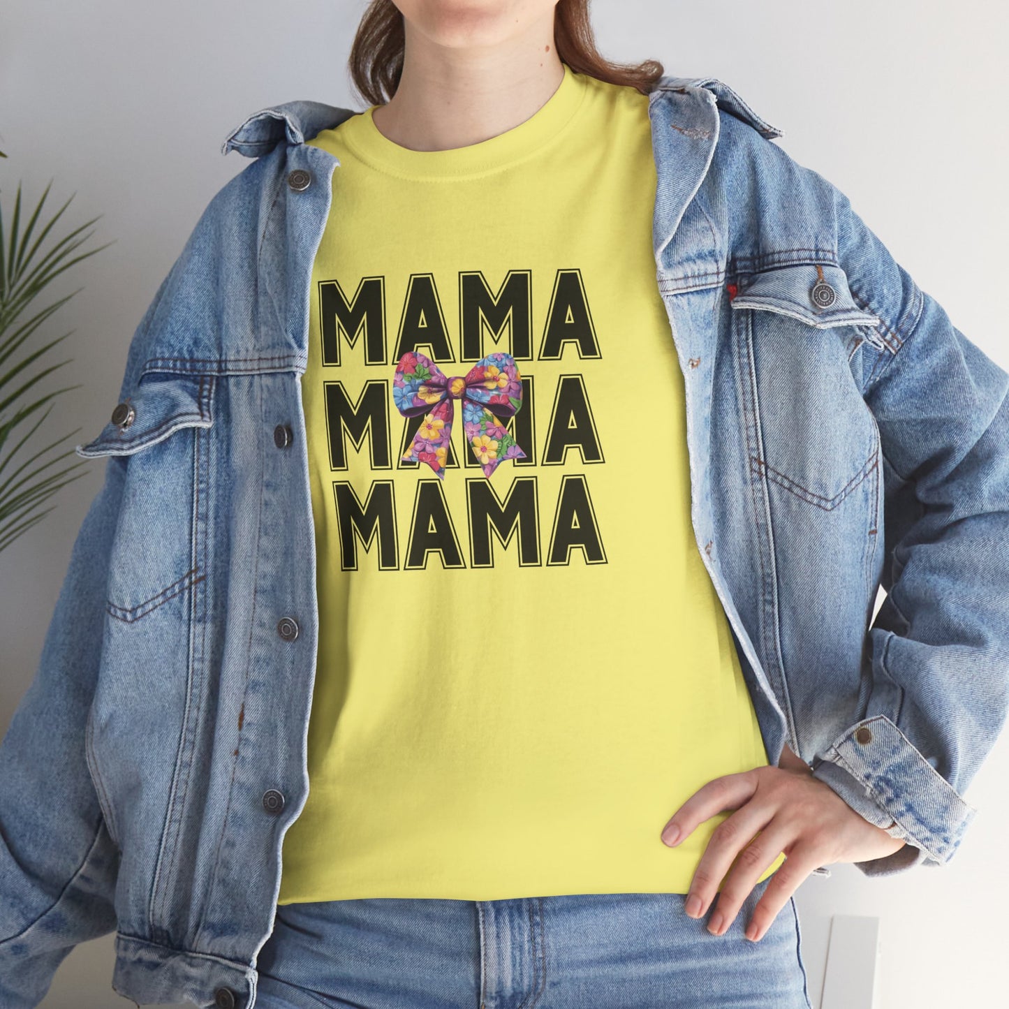 Colorful 'Mama' Unisex Heavy Cotton Tee - Perfect Gift for Moms