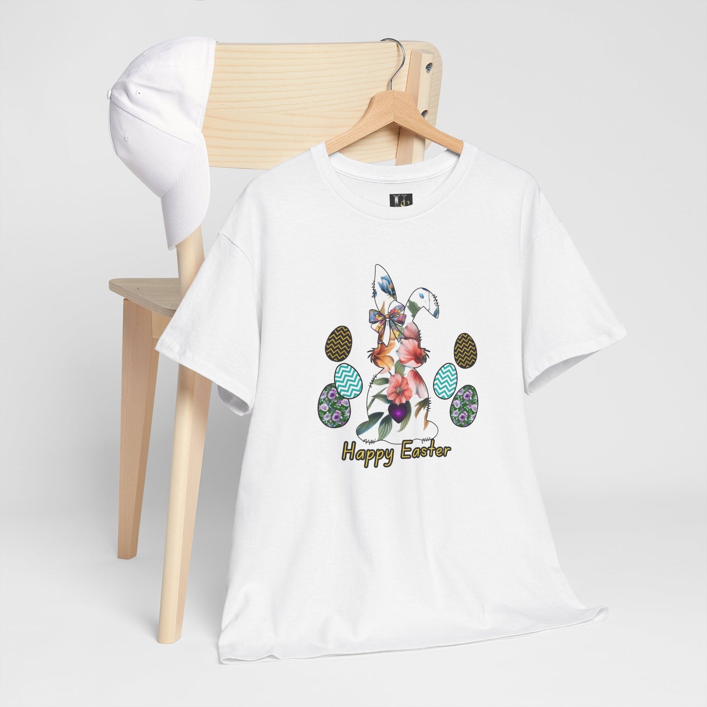 Happy Easter Unisex Heavy Cotton Tee - Festive Spring Apparel