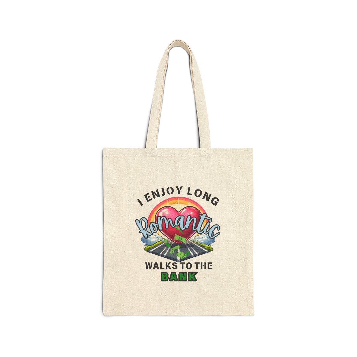 Romantic Walks Cotton Canvas Tote Bag - Perfect Gift for Couples & Nature Lovers