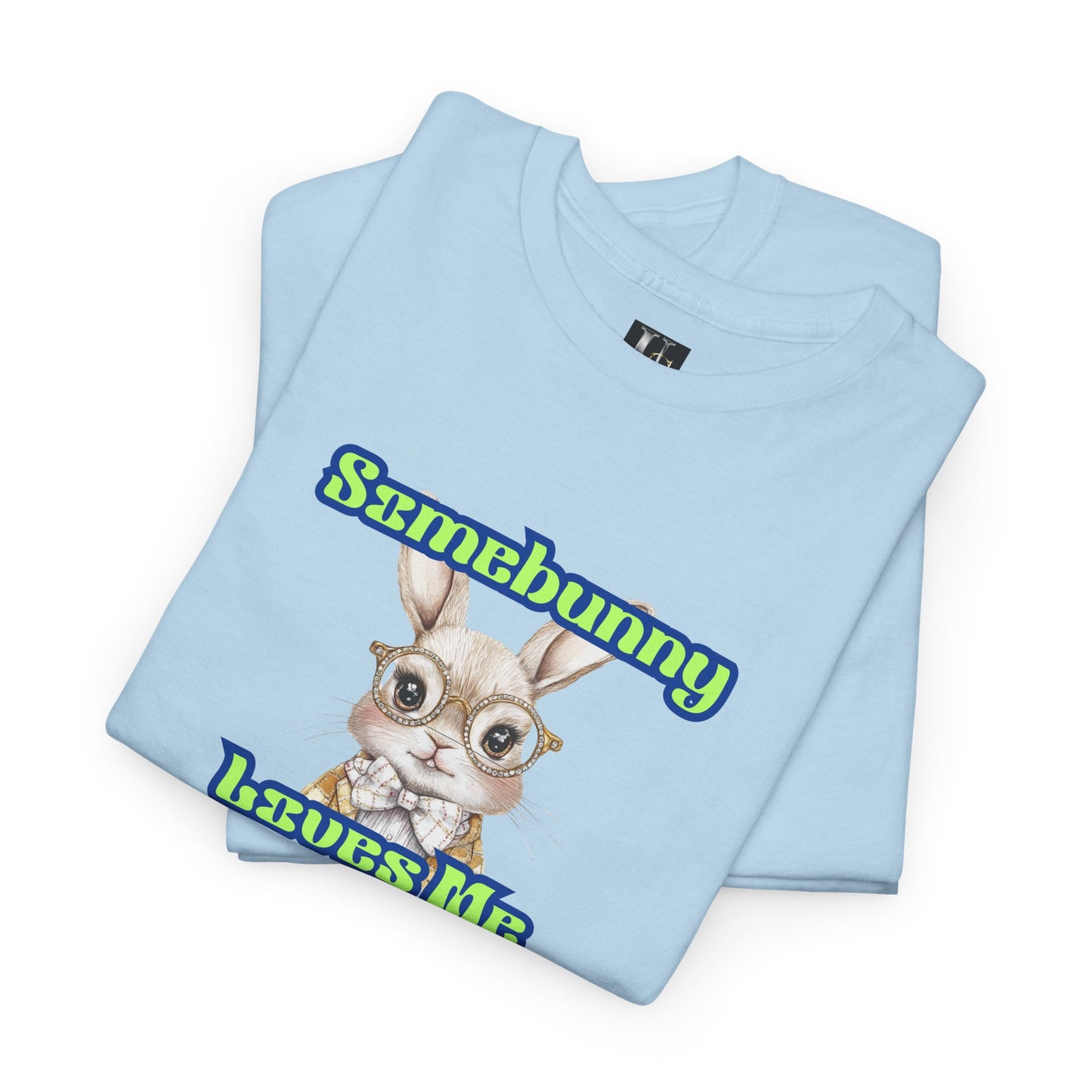 Funny Cat Lover Unisex Heavy Cotton Tee - 'Some Bunny Loves Me'