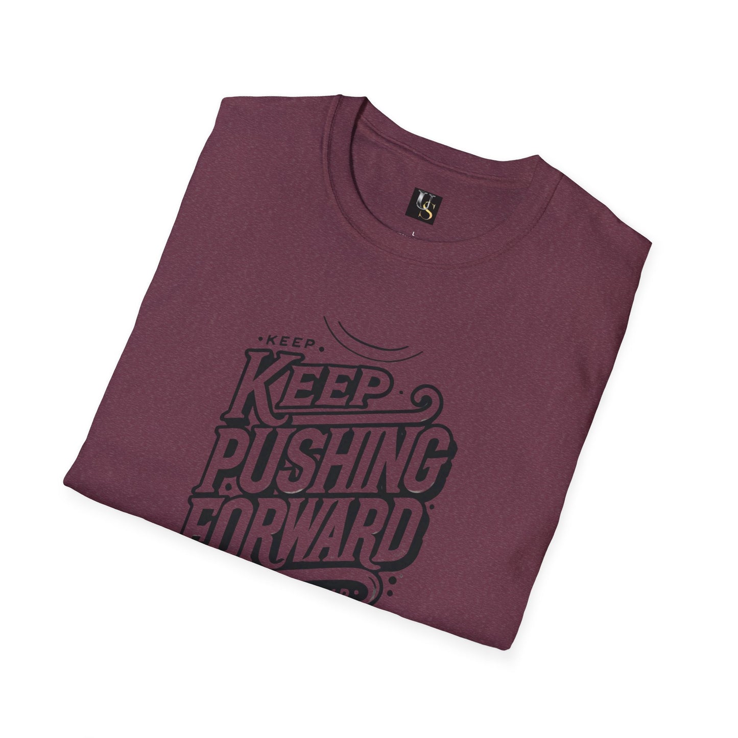 Keep Pushing Forward Motivational Unisex Softstyle T-Shirt