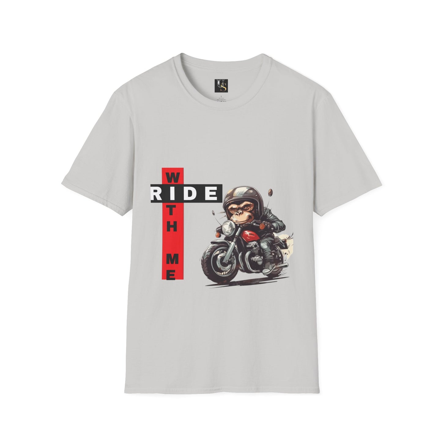 Funny Unisex Motorcycle T-Shirt - 'Ride With Me' Graphic Tee for Bikers