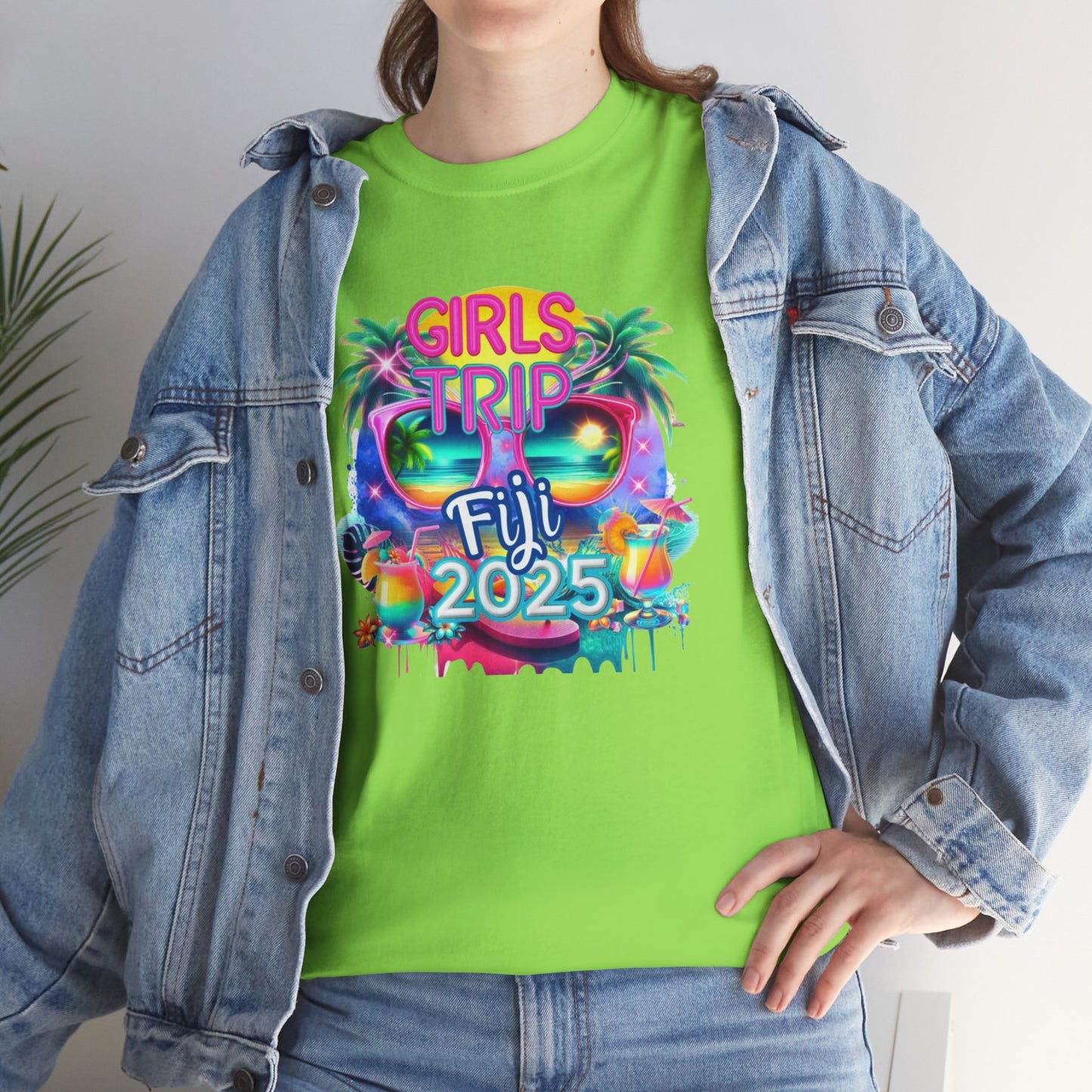 Girls Trip Fiji 2025 Unisex Heavy Cotton Tee