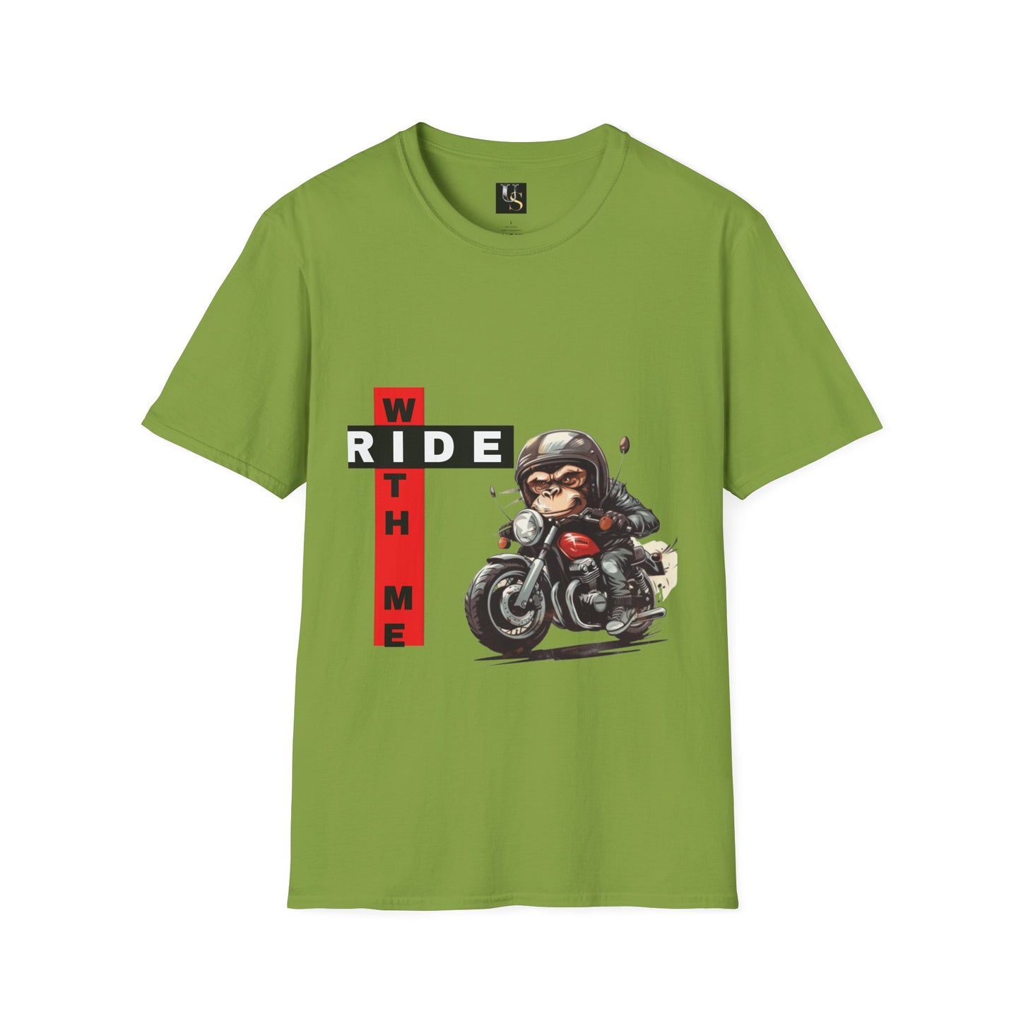 Funny Unisex Motorcycle T-Shirt - 'Ride With Me' Graphic Tee for Bikers