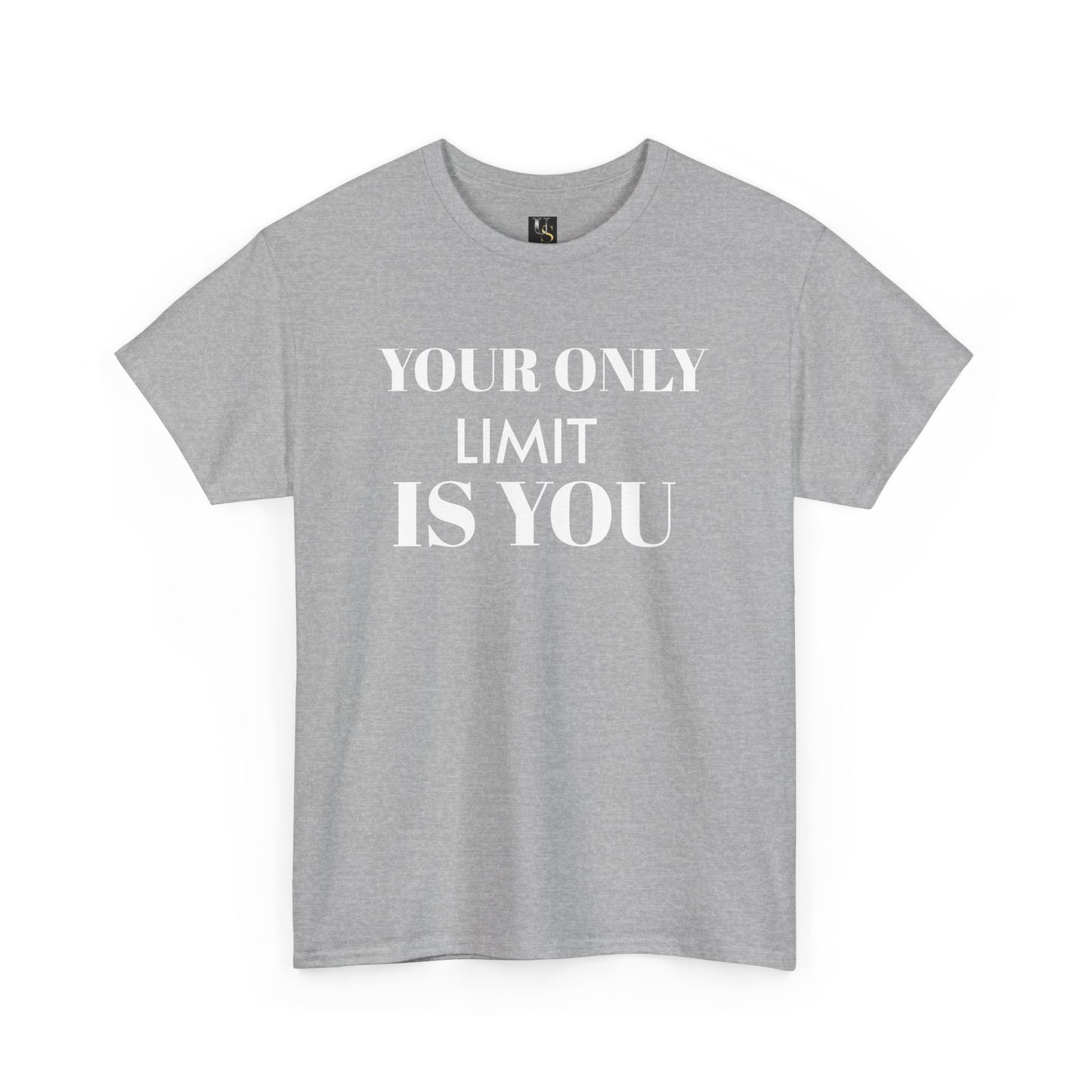 Motivational Unisex Heavy Cotton Tee - 'Your Only Limit is You'