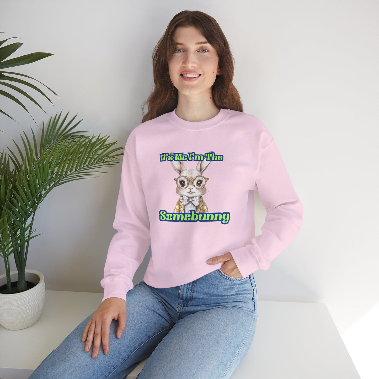 Funny Unisex Crewneck Sweatshirt - "It's Me! I'm The Samebunny"