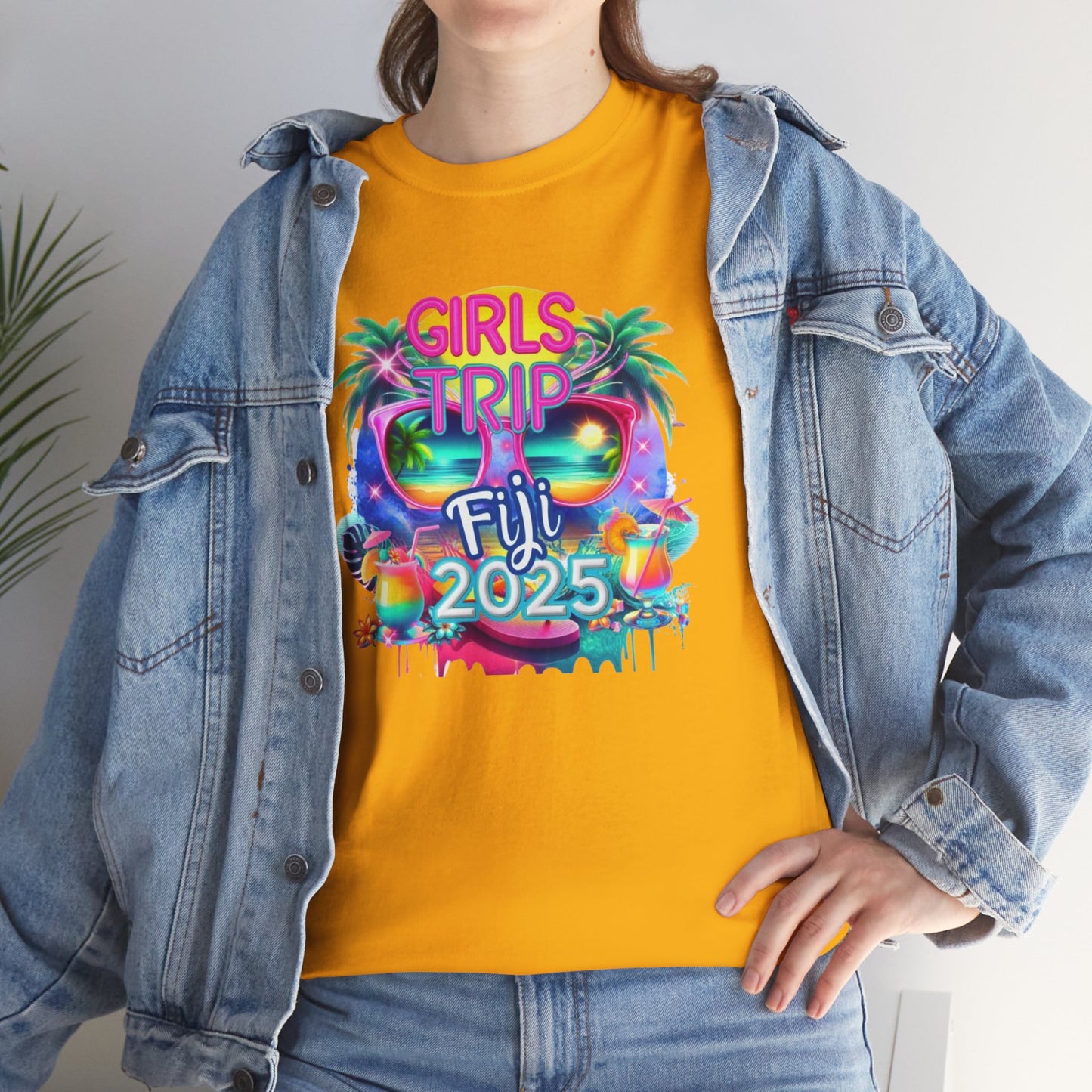 Girls Trip Fiji 2025 Unisex Heavy Cotton Tee