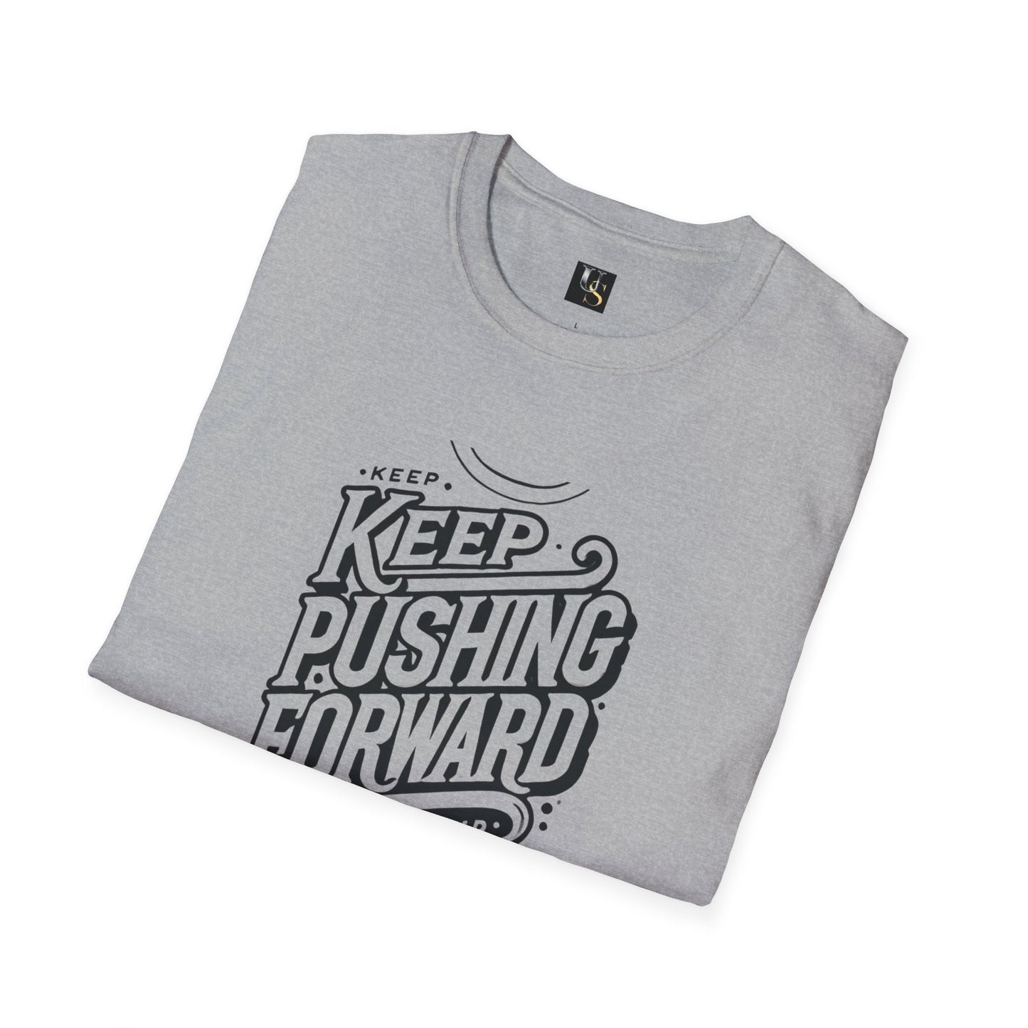 Keep Pushing Forward Motivational Unisex Softstyle T-Shirt