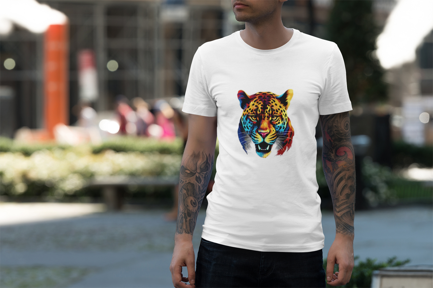 Colorful Leopard Print Unisex T-Shirt - Wild Style Apparel