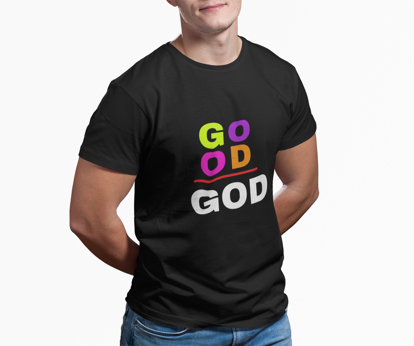 Colorful 'Good God' Unisex T-Shirt - Fun Graphic Tee for Everyday Wear