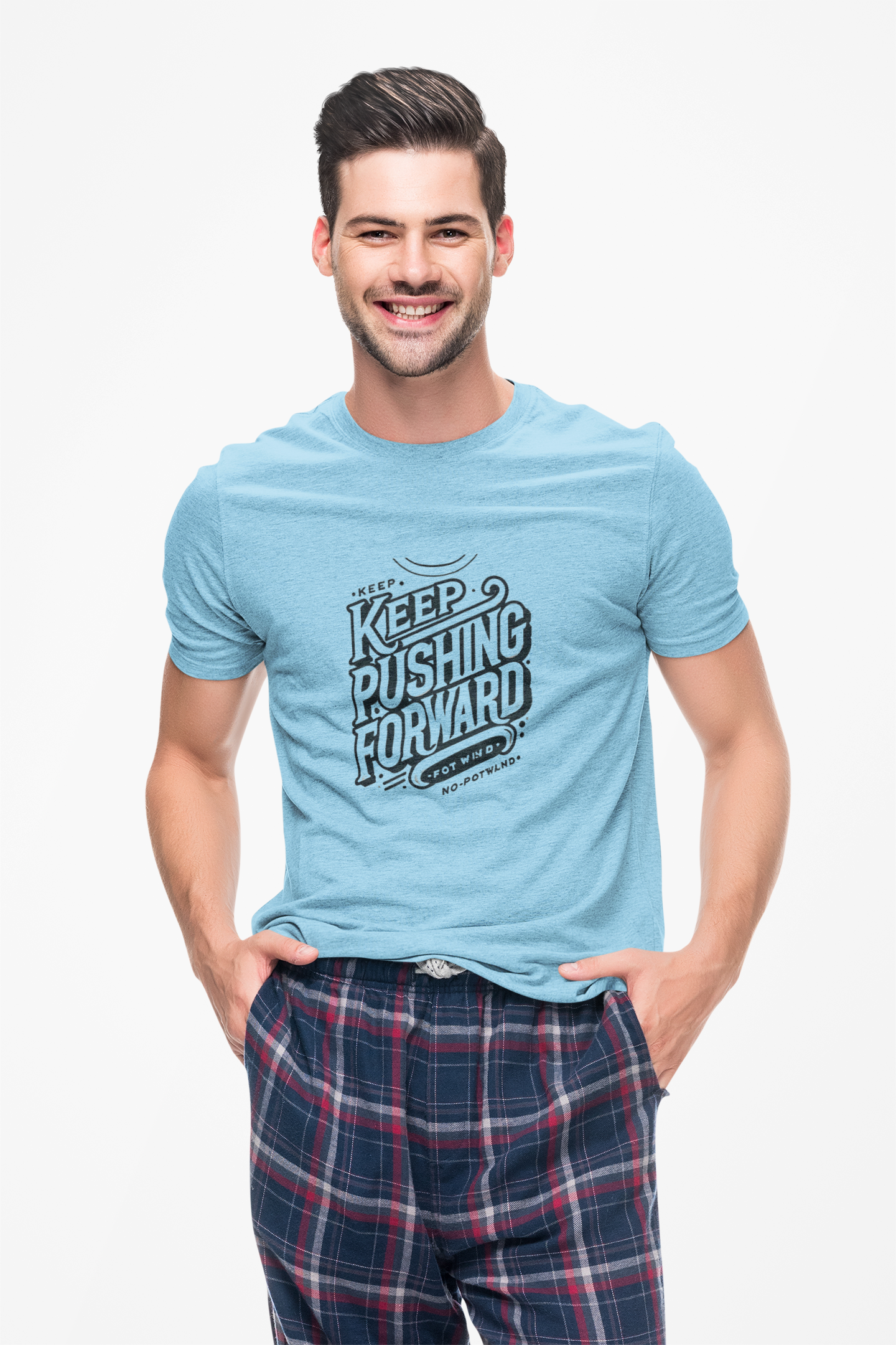 Keep Pushing Forward Motivational Unisex Softstyle T-Shirt