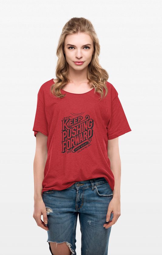 Keep Pushing Forward Motivational Unisex Softstyle T-Shirt