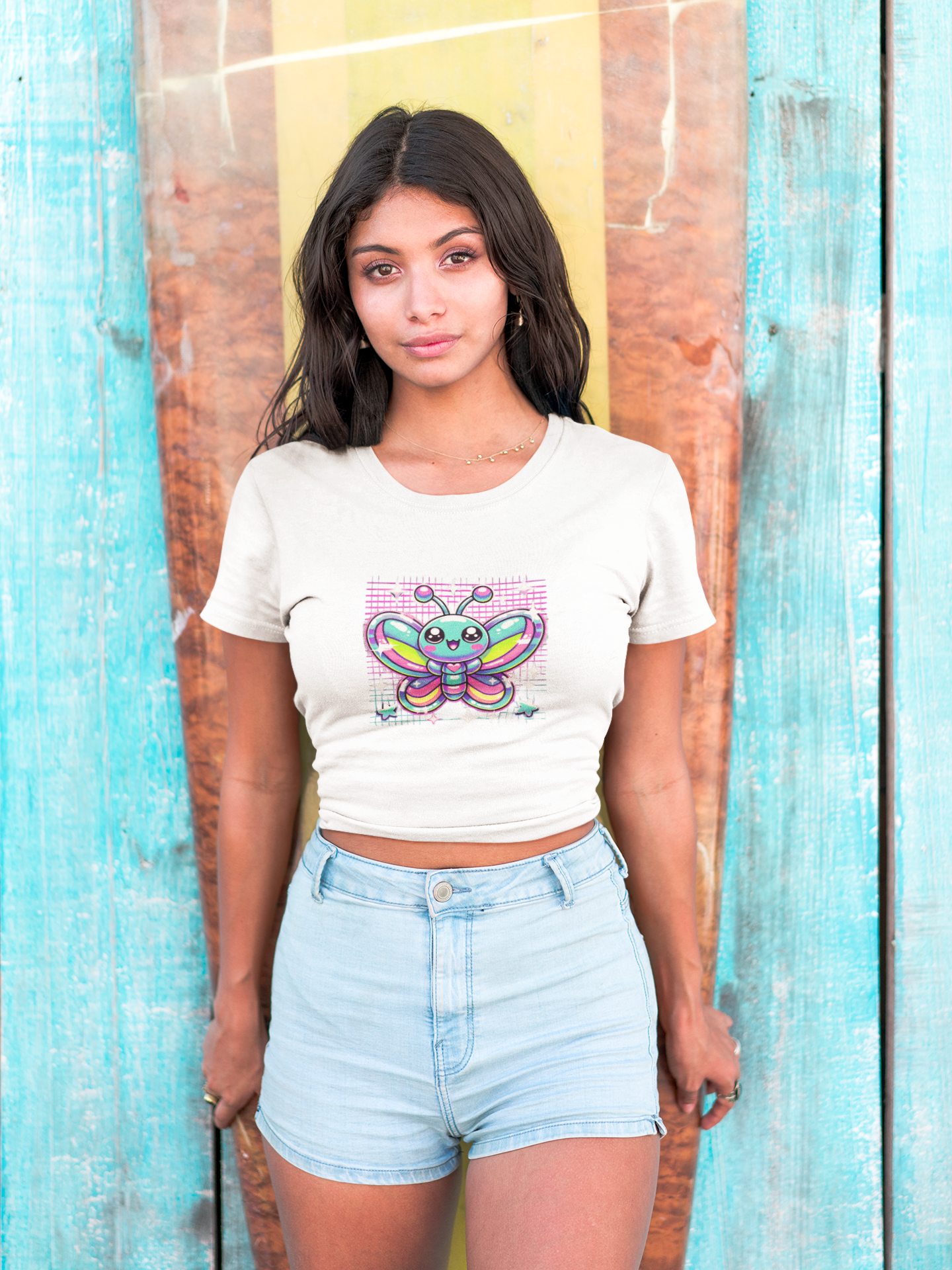 Colorful Butterfly Unisex Heavy Cotton Tee - Playful Graphic Tee for Kids and Adults