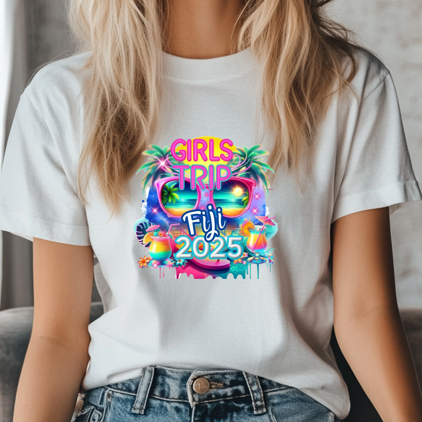 Girls Trip Fiji 2025 Unisex Heavy Cotton Tee