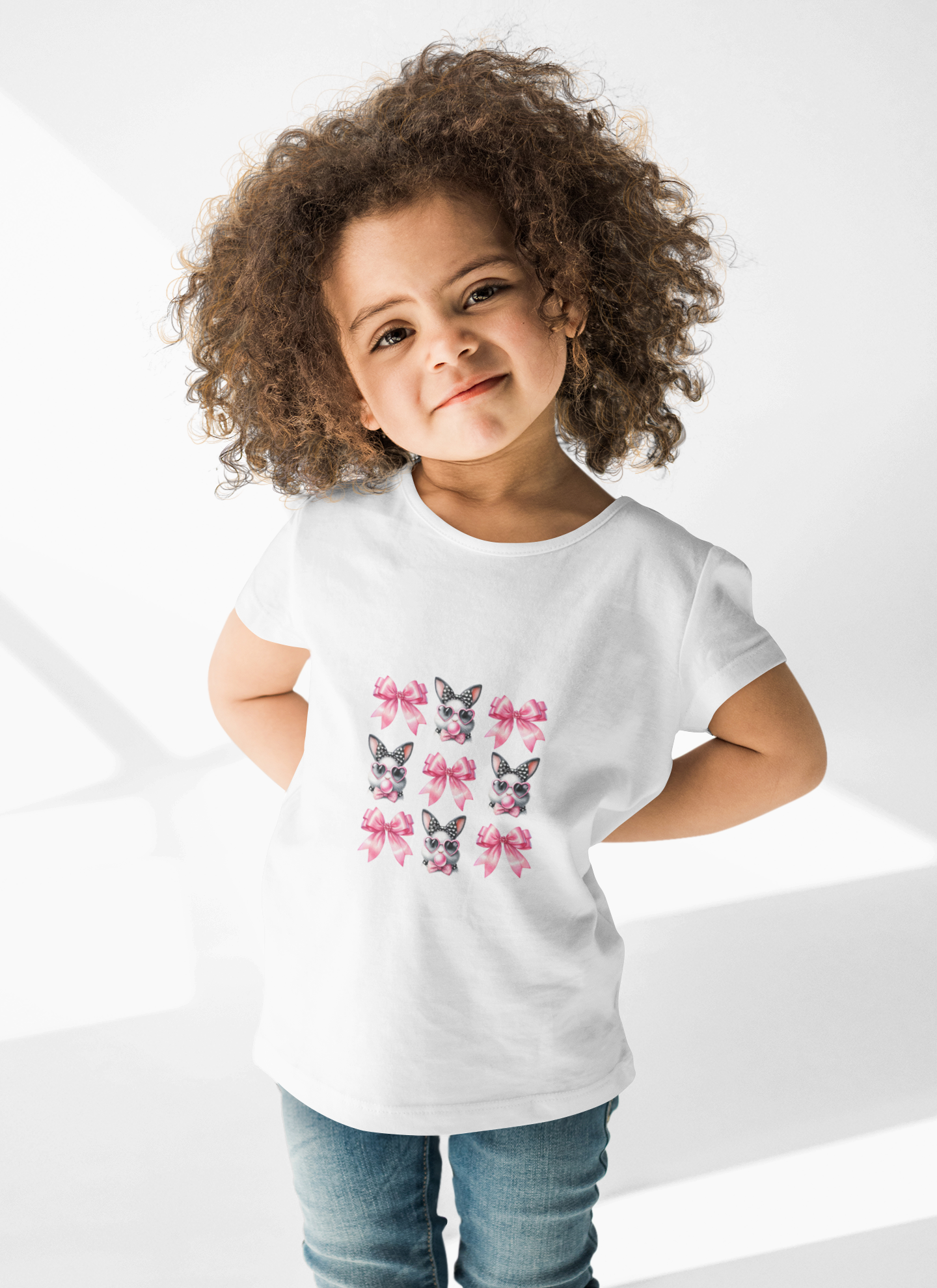 Cute Kittens & Bows Kids Tee - Perfect Gift for Cat Lovers!