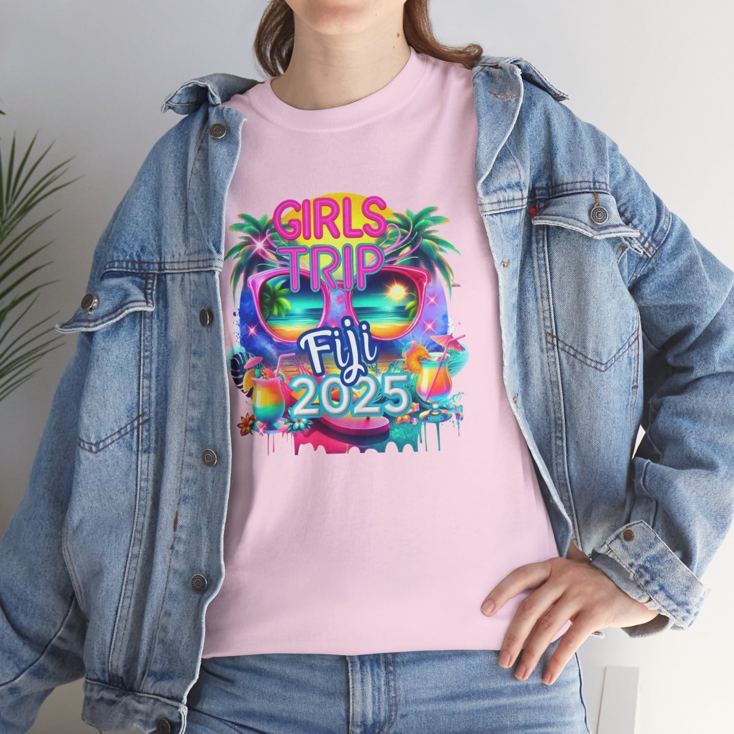 Girls Trip Fiji 2025 Unisex Heavy Cotton Tee