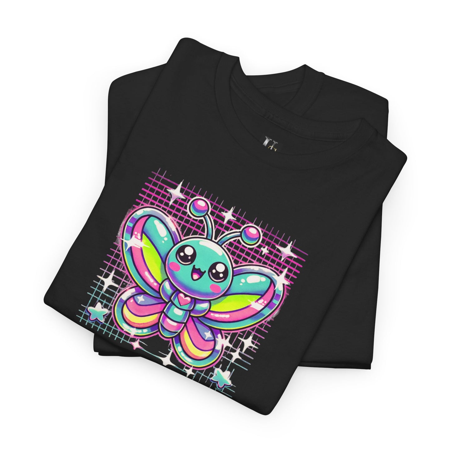 Colorful Butterfly Unisex Heavy Cotton Tee - Playful Graphic Tee for Kids and Adults