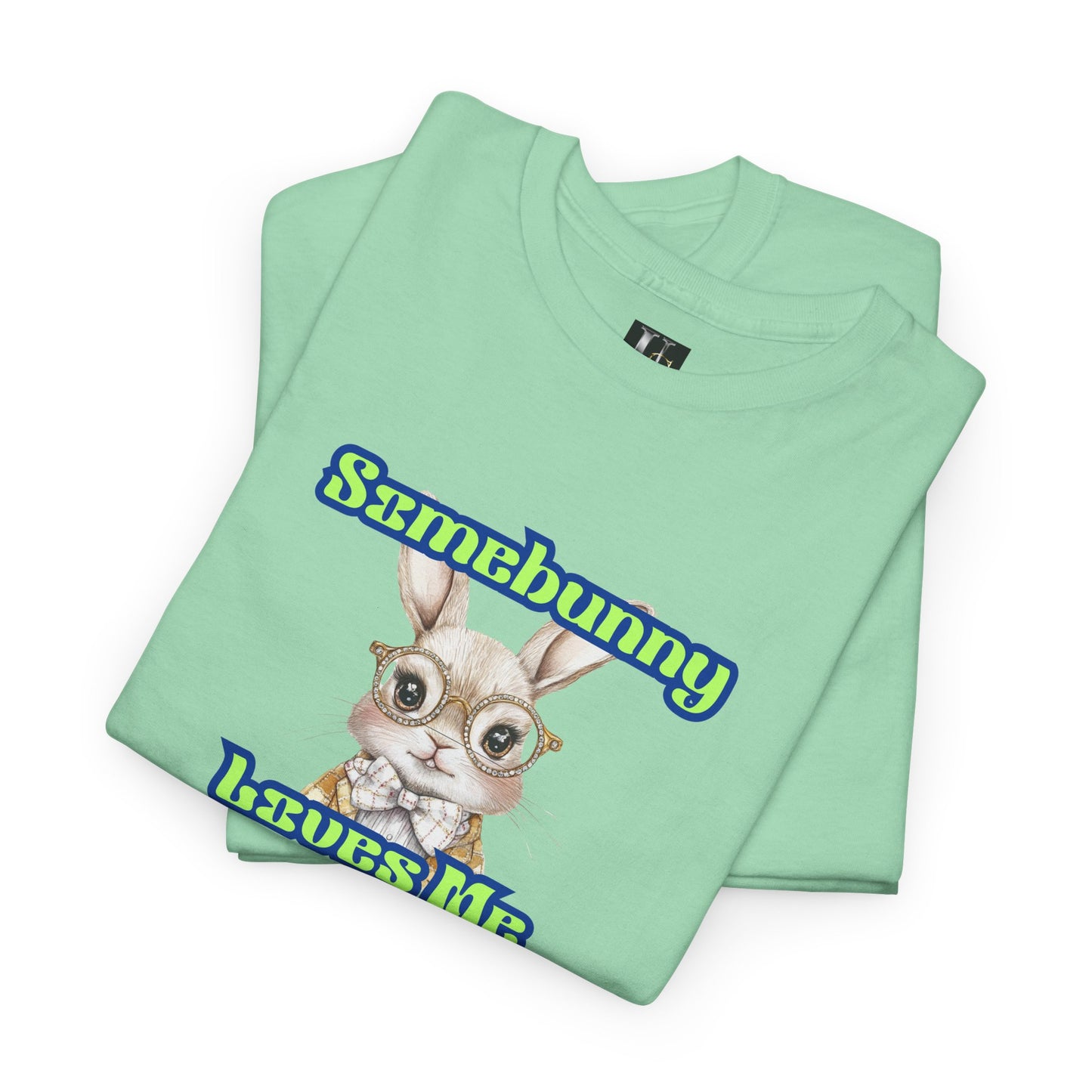 Funny Cat Lover Unisex Heavy Cotton Tee - 'Some Bunny Loves Me'