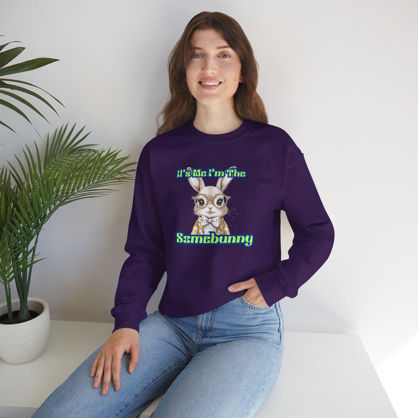 Funny Unisex Crewneck Sweatshirt - "It's Me! I'm The Samebunny"