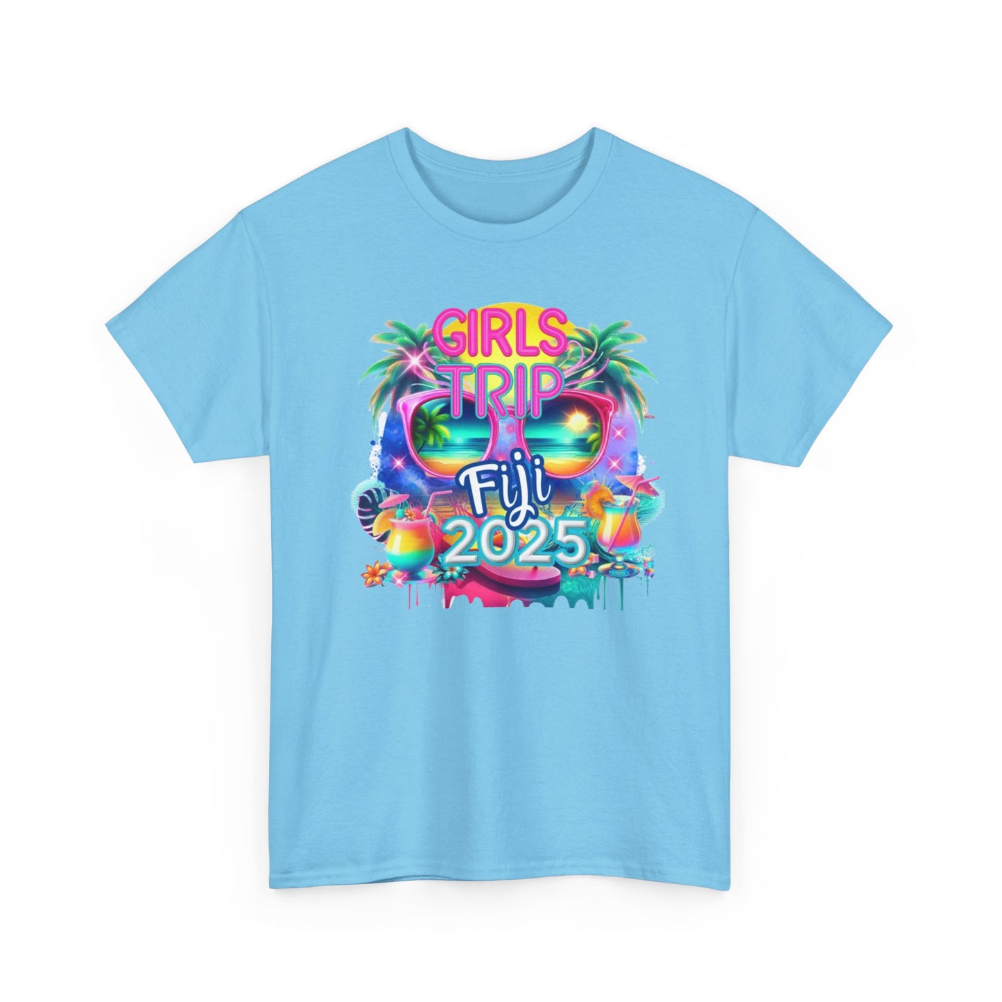 Girls Trip Fiji 2025 Unisex Heavy Cotton Tee