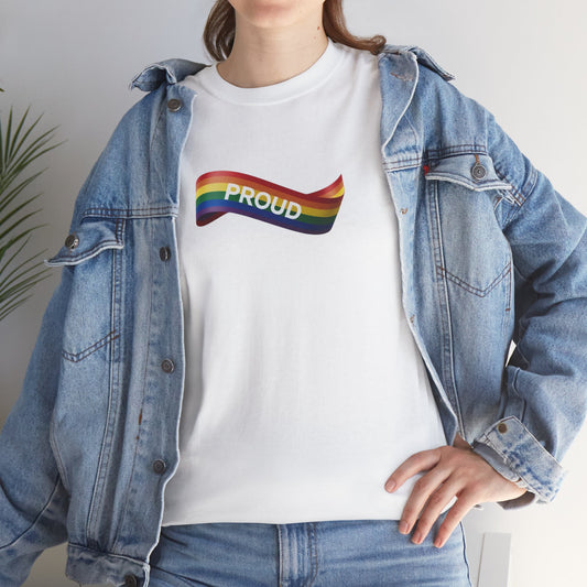 Proud Rainbow Graphic Unisex Heavy Cotton Tee