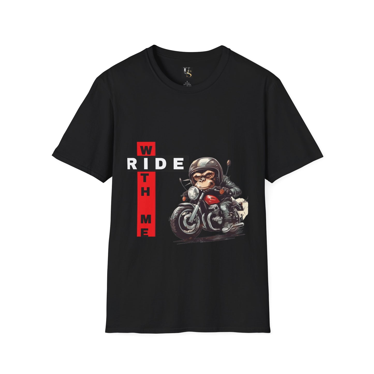 Funny Unisex Motorcycle T-Shirt - 'Ride With Me' Graphic Tee for Bikers