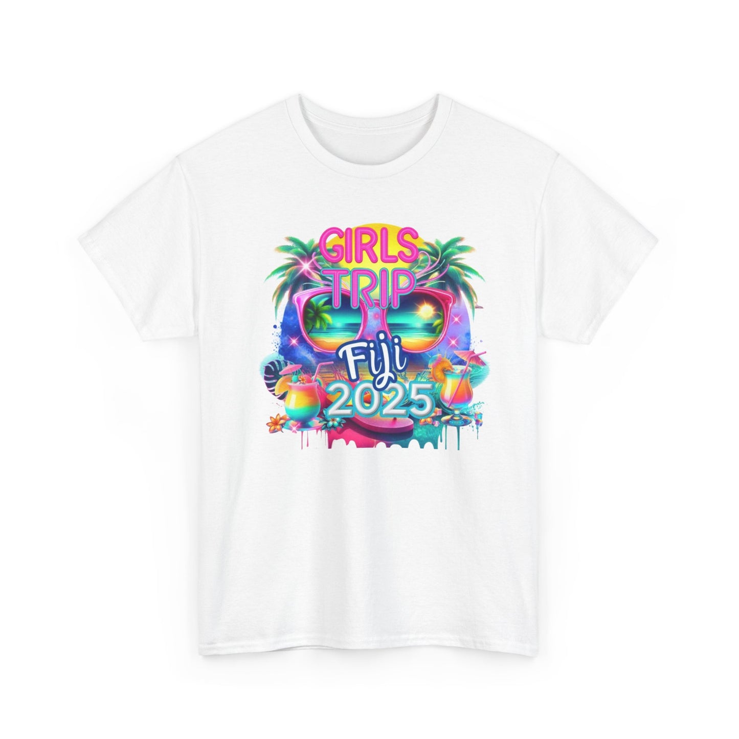 Girls Trip Fiji 2025 Unisex Heavy Cotton Tee