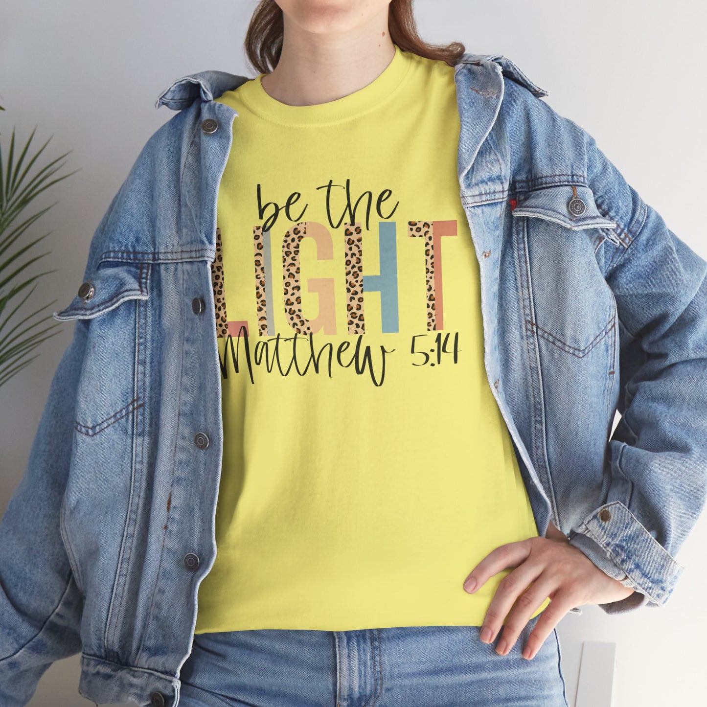 Be The Light Unisex Heavy Cotton Tee - Inspirational Christian Shirt