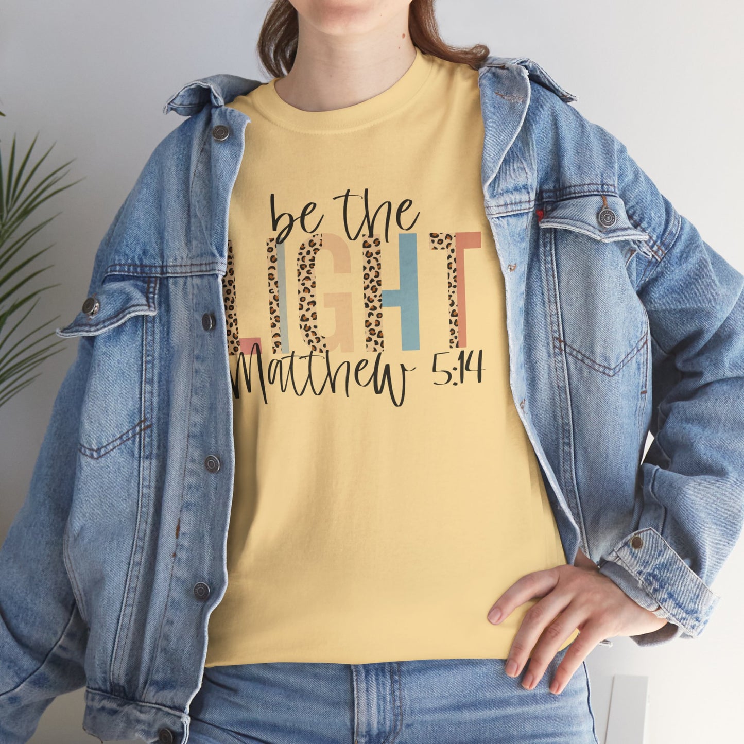 Be The Light Unisex Heavy Cotton Tee - Inspirational Christian Shirt