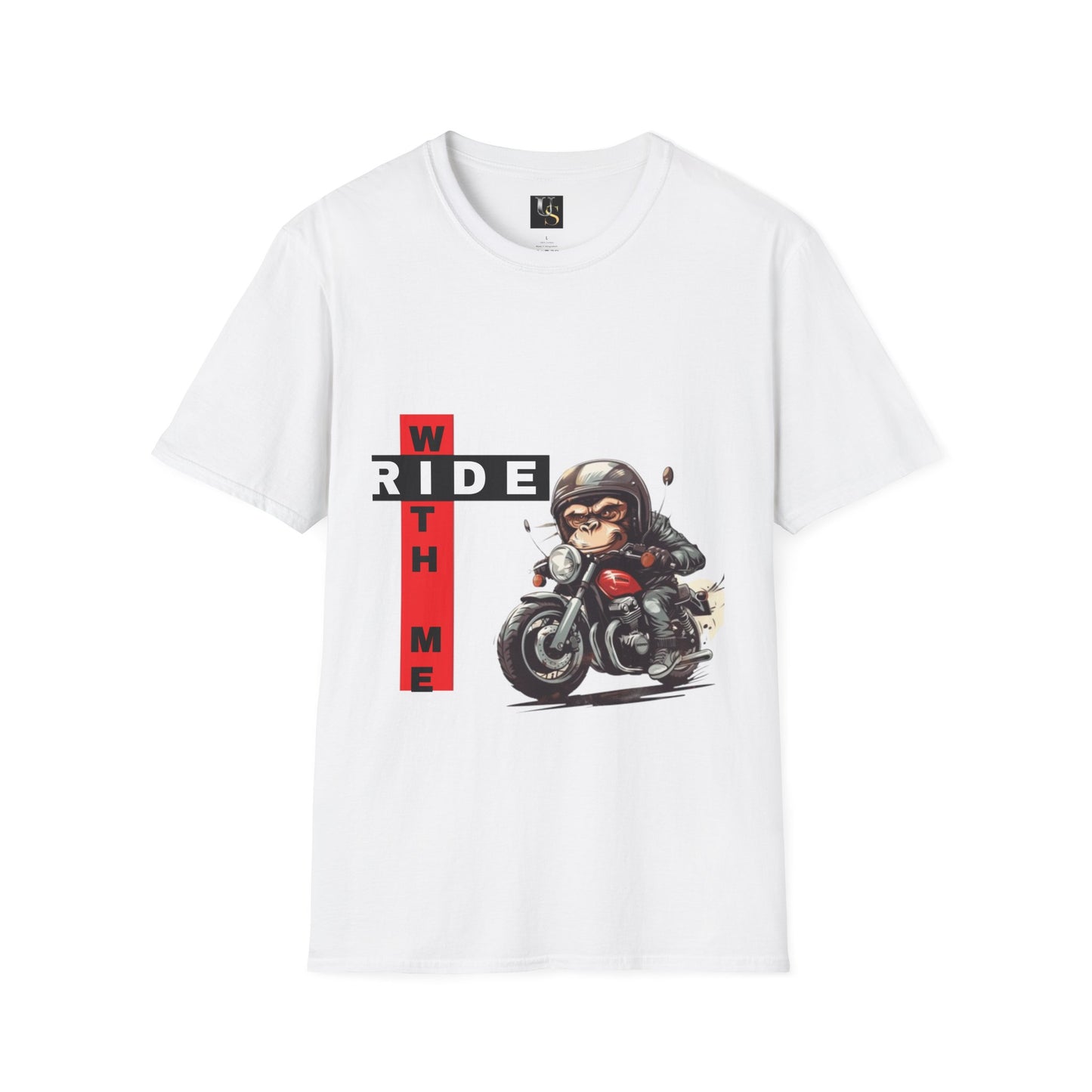 Funny Unisex Motorcycle T-Shirt - 'Ride With Me' Graphic Tee for Bikers