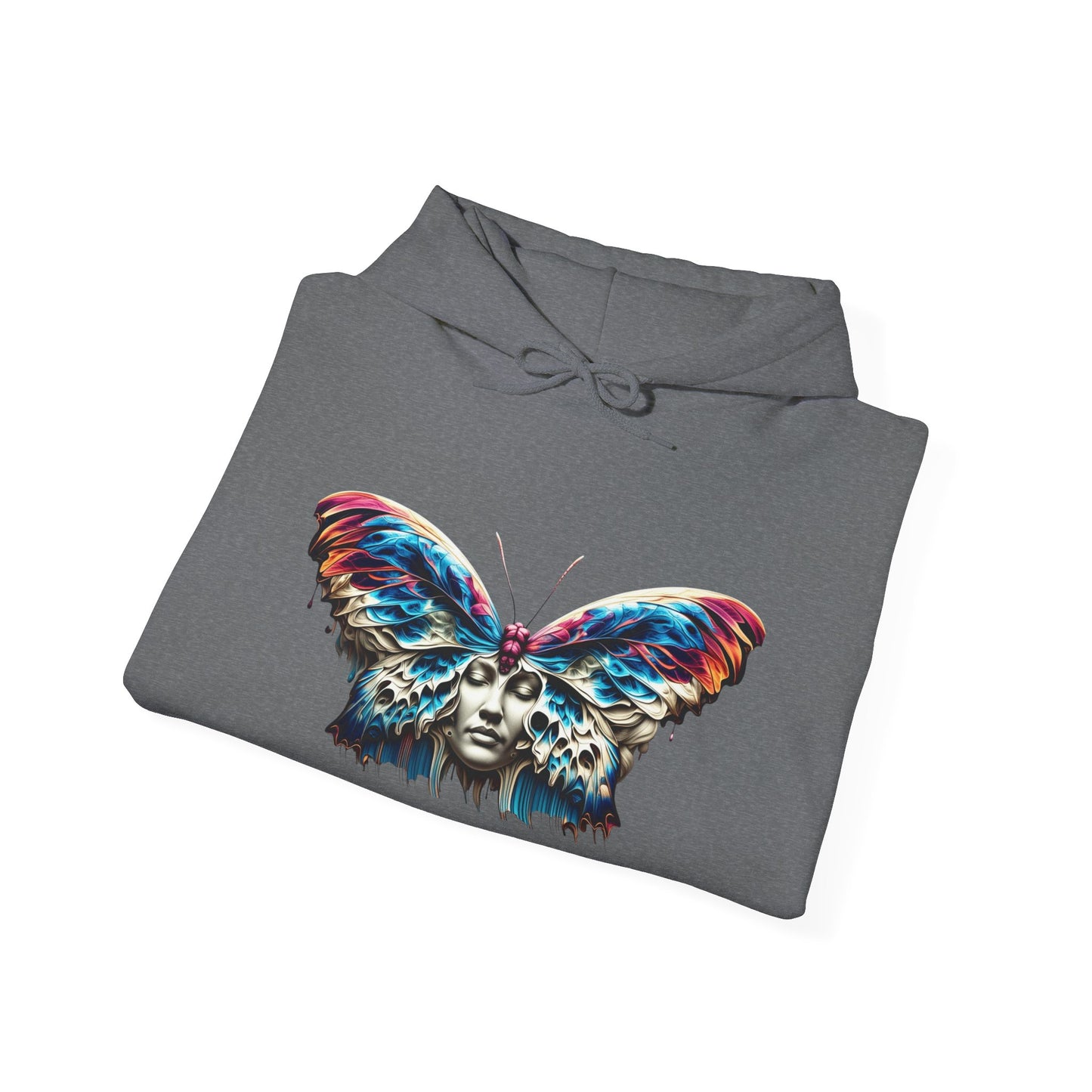 Vibrant Butterfly Art Unisex Hoodie – Colorful Graphic Sweatshirt for Nature Lovers