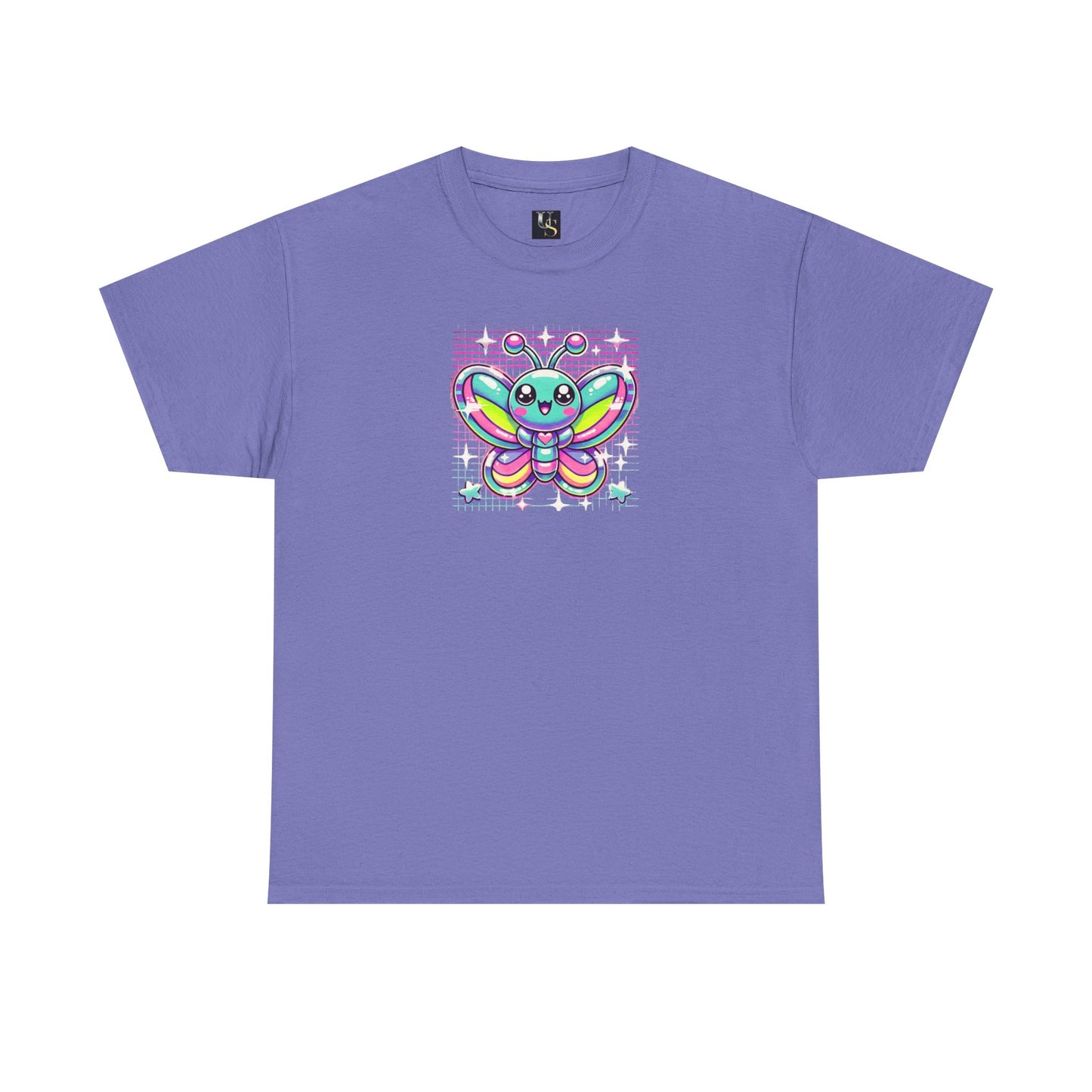 Colorful Butterfly Unisex Heavy Cotton Tee - Playful Graphic Tee for Kids and Adults