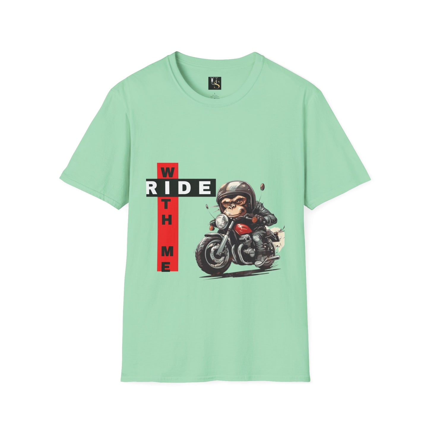 Funny Unisex Motorcycle T-Shirt - 'Ride With Me' Graphic Tee for Bikers