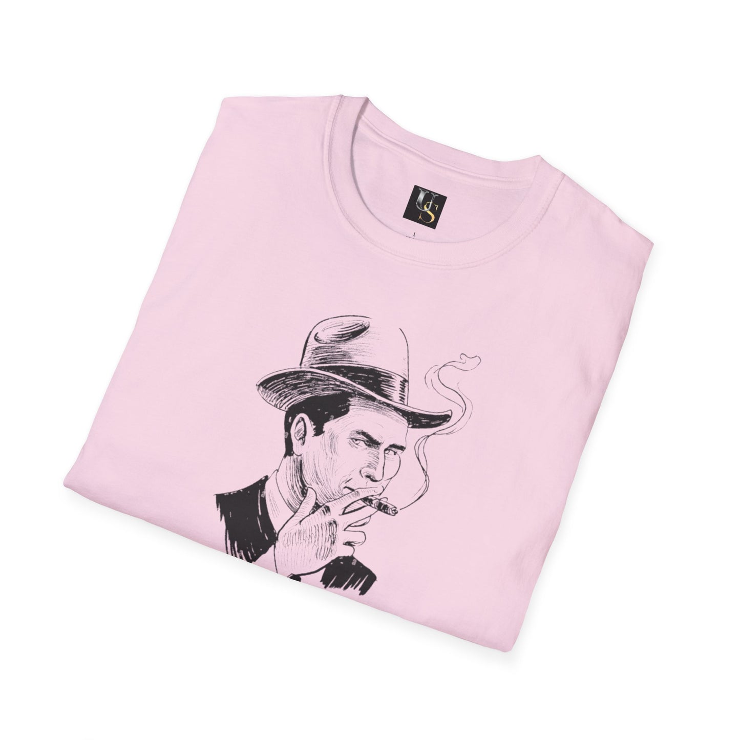 Vintage-Inspired Unisex T-Shirt with Smoking Man Graphic